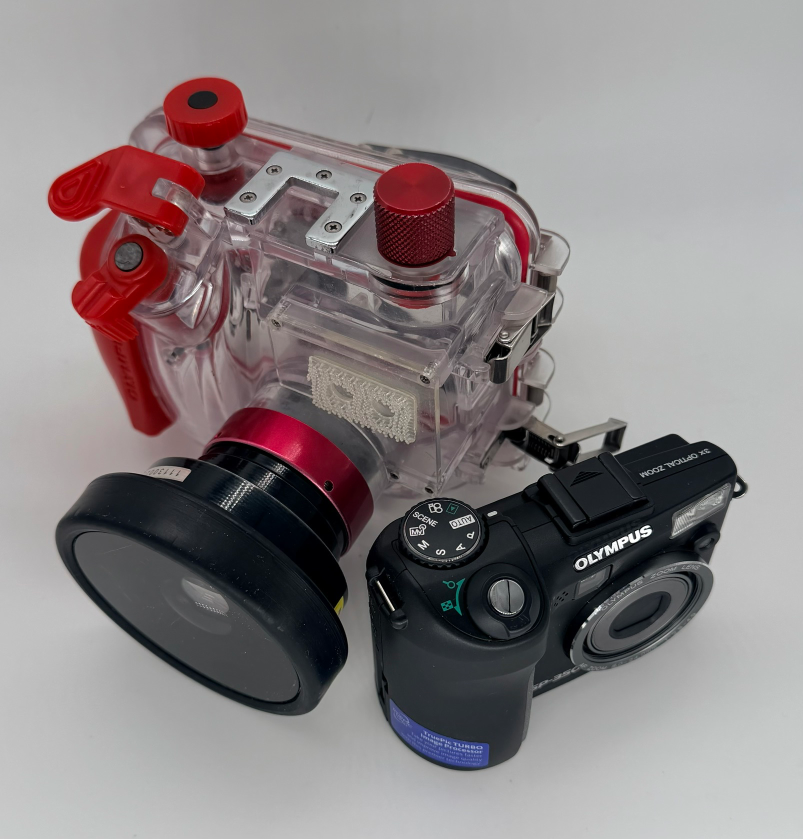 Olympus camera and underwater housing